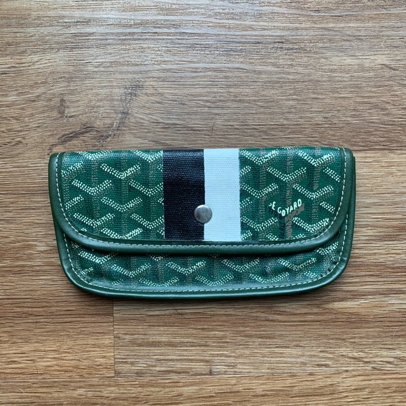 green goyard wallet